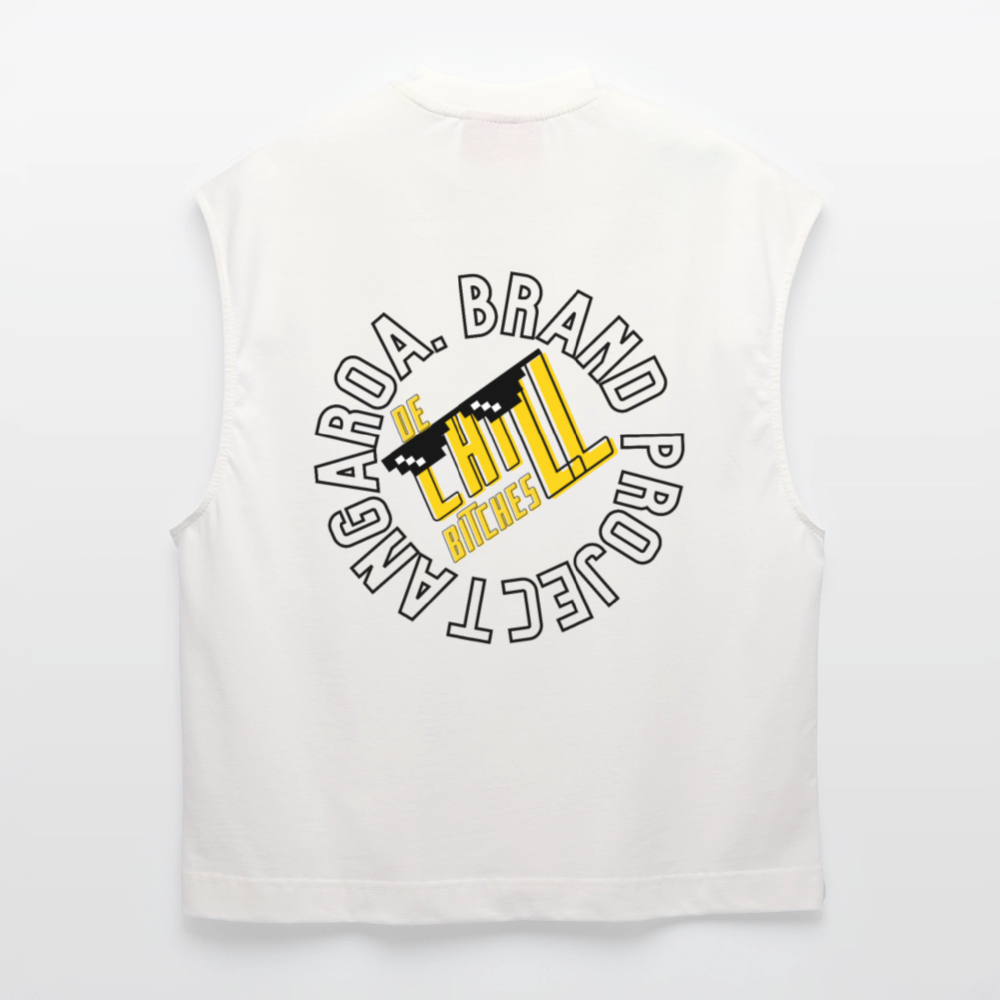 Camiseta de tirantes oversize de gran gramaje y ecológica fabricada en la UE - OFF WHITE