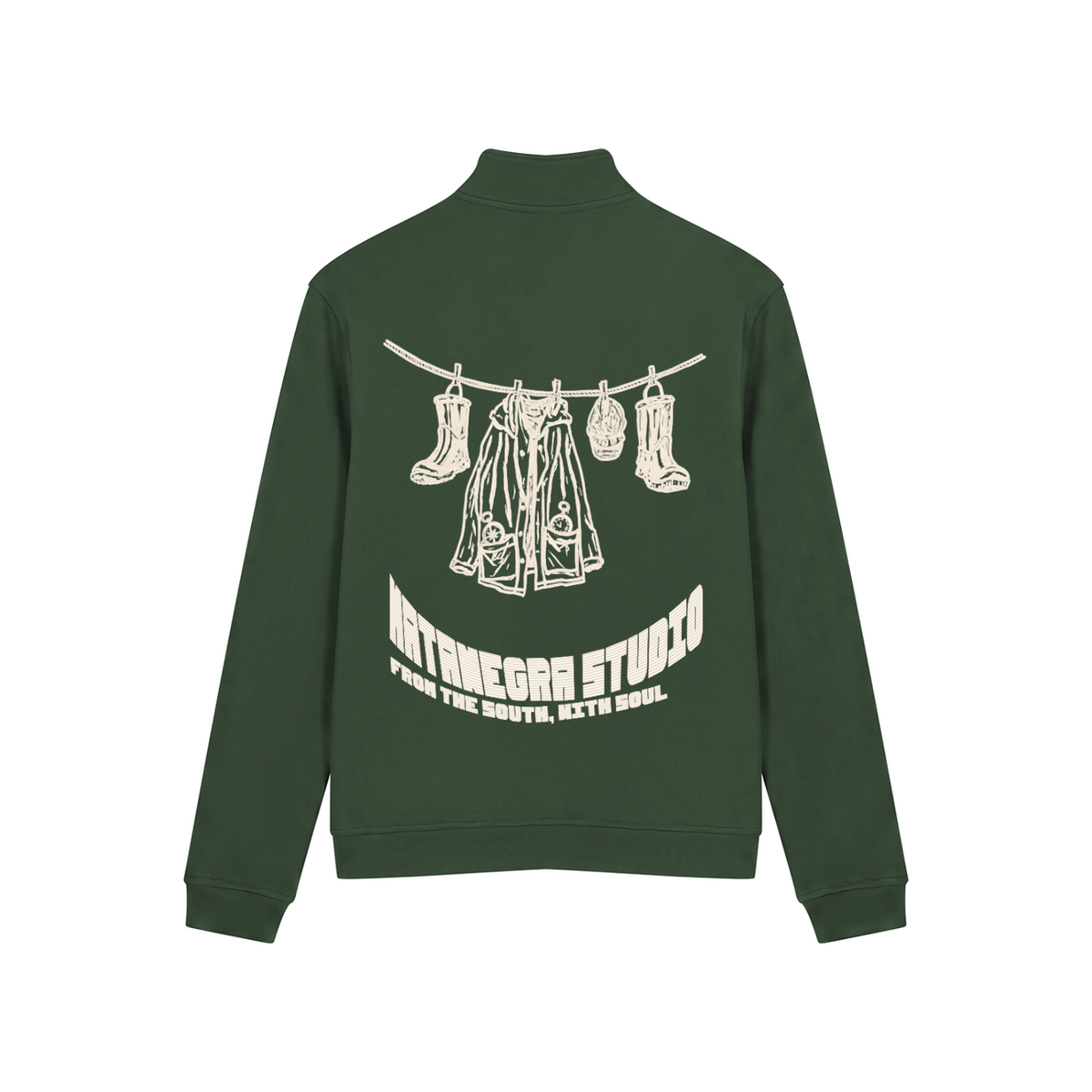 SUDADERA CREMALLERA GREEN EL TENDEDERO