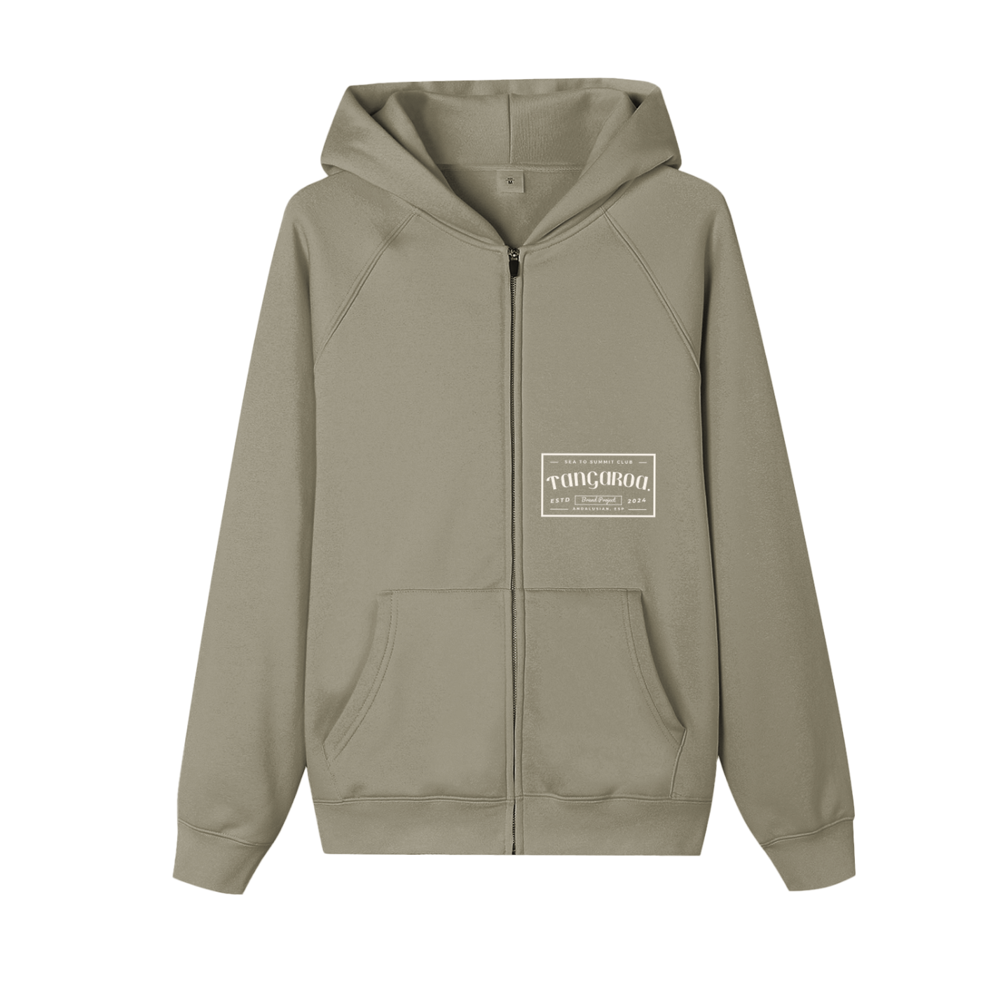 Sudadera Essential Zip-Up Front Tag