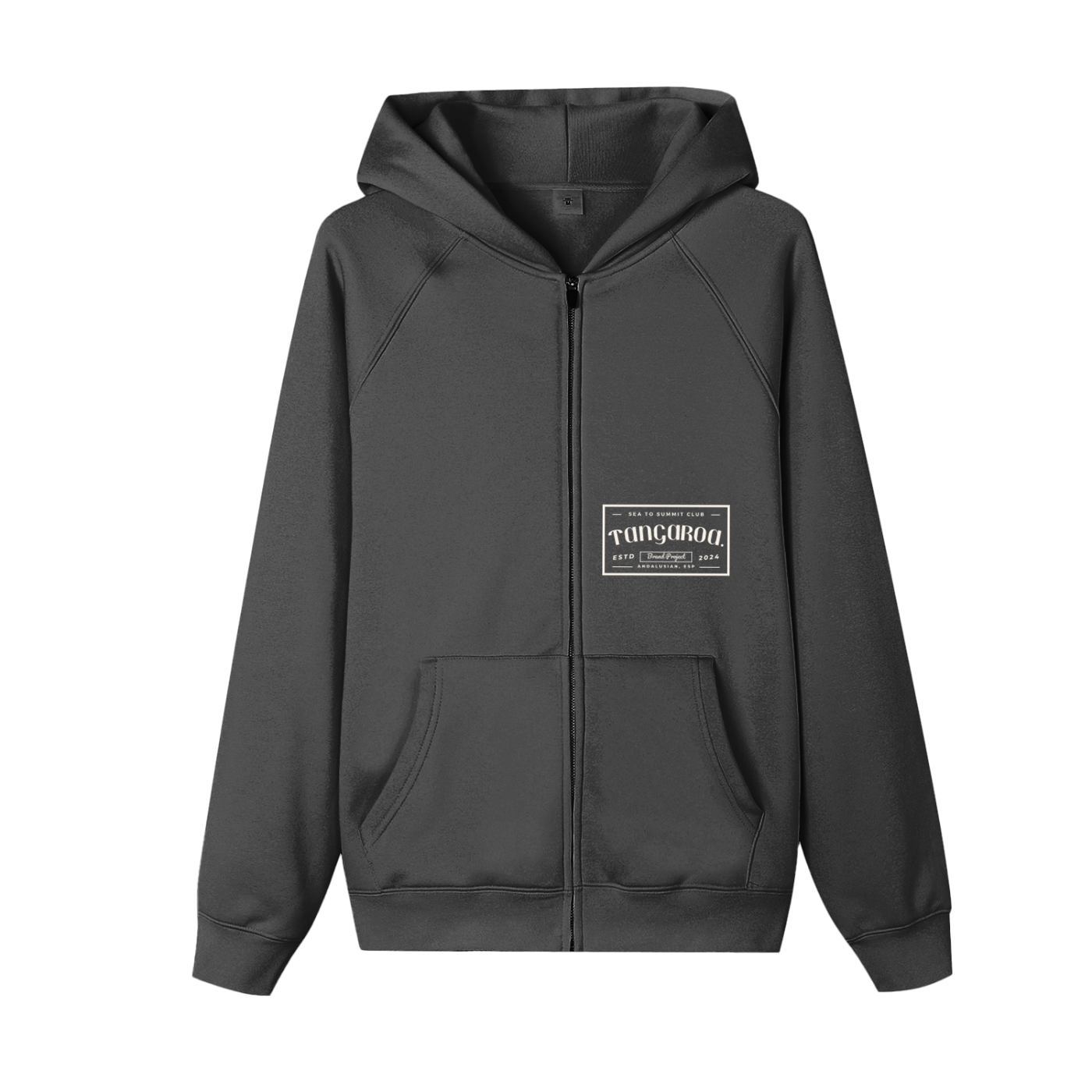 Sudadera Essential Zip-Up Front Tag