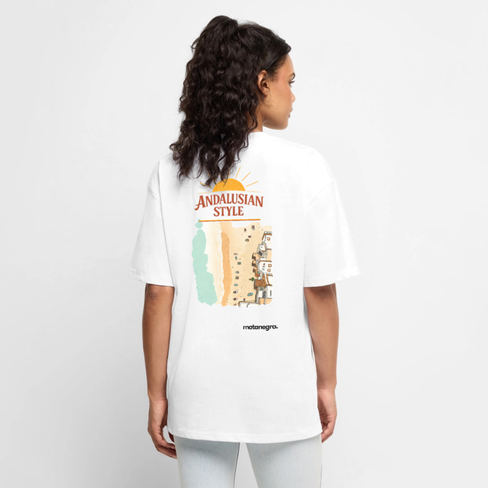 Camiseta ecológica prémium oversize unisex - blanco