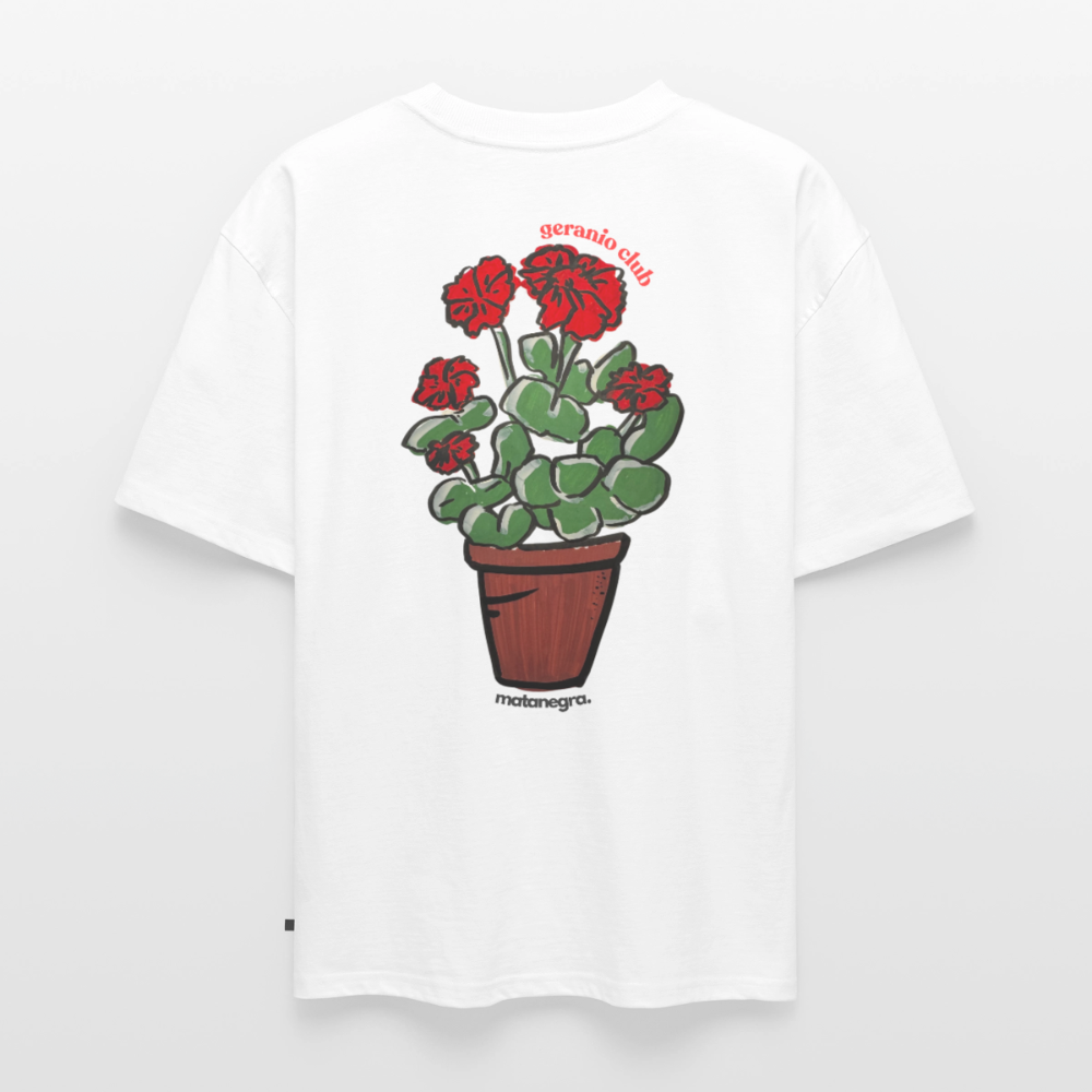 Camiseta ecológica prémium oversize unisex - blanco