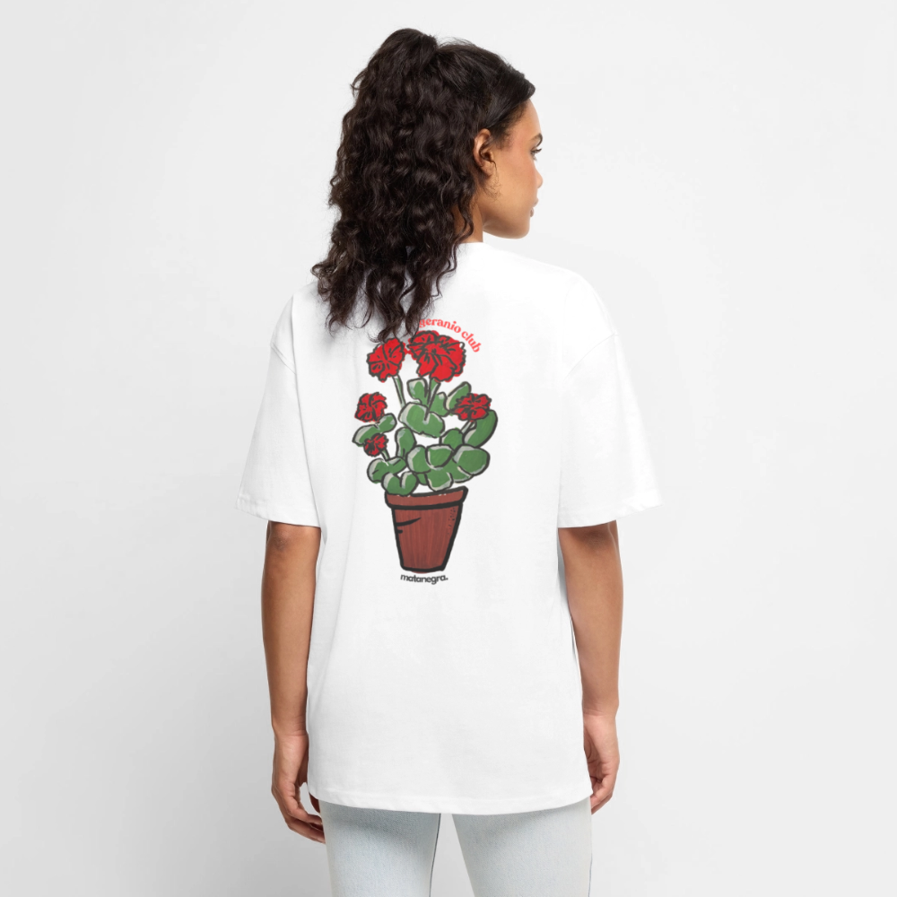Camiseta ecológica prémium oversize unisex - blanco
