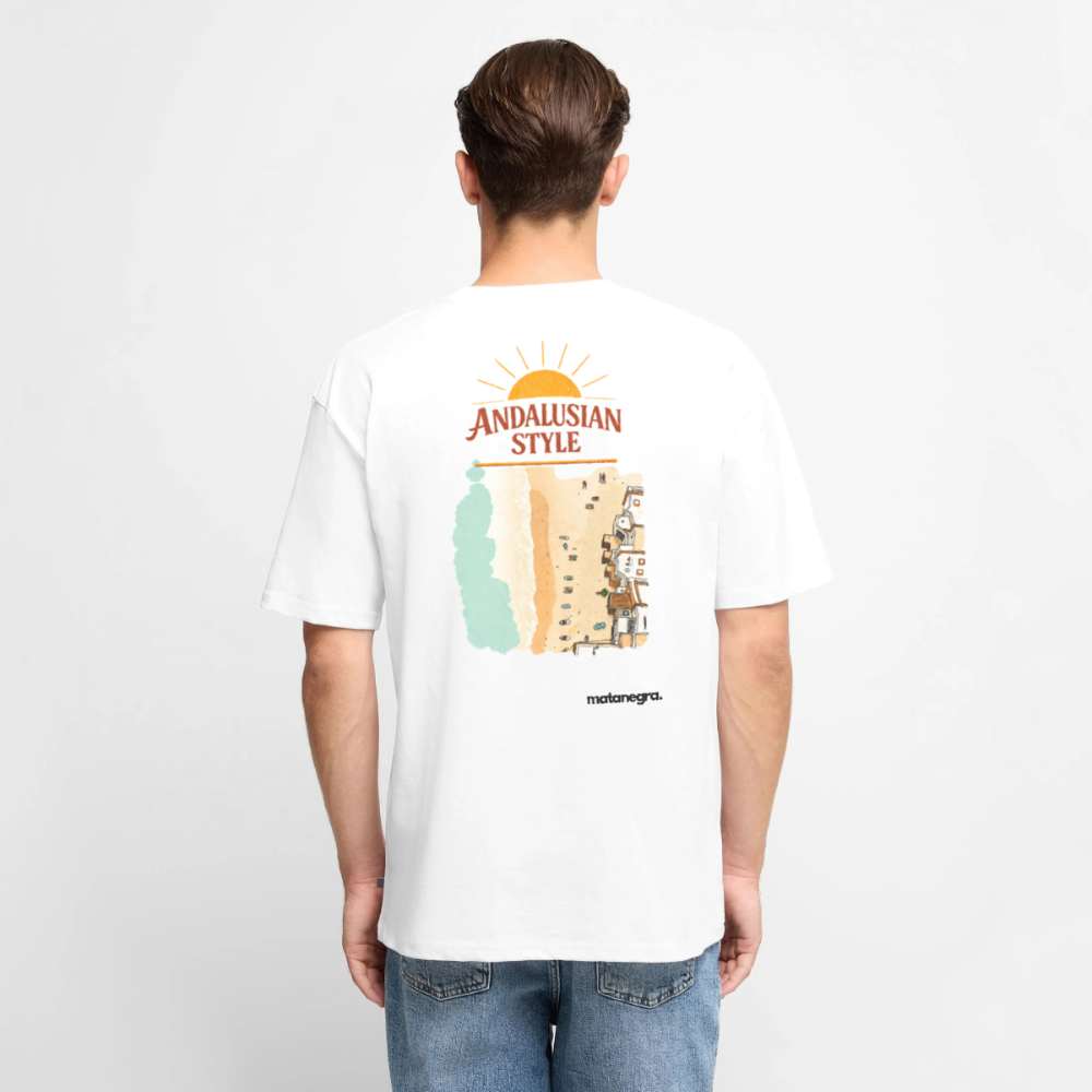 Camiseta ecológica prémium oversize unisex - blanco