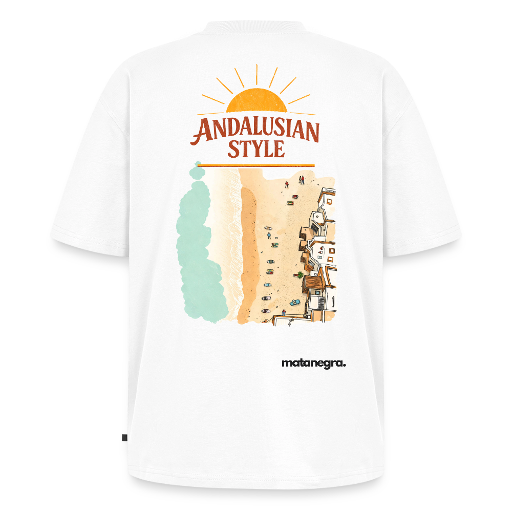 Camiseta ecológica prémium oversize unisex - blanco