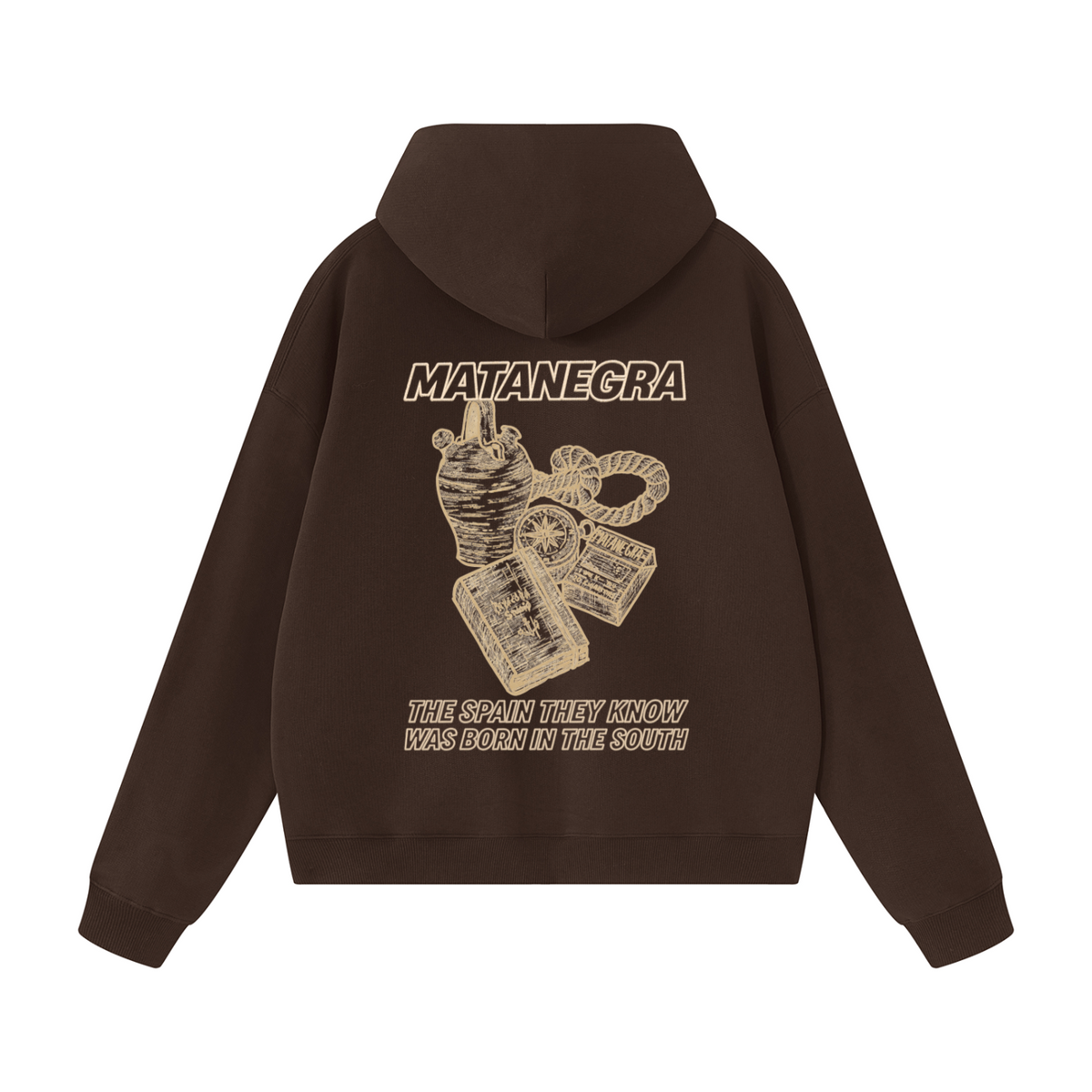 SUDADERA PESADA BITÁCORA MARRÓN