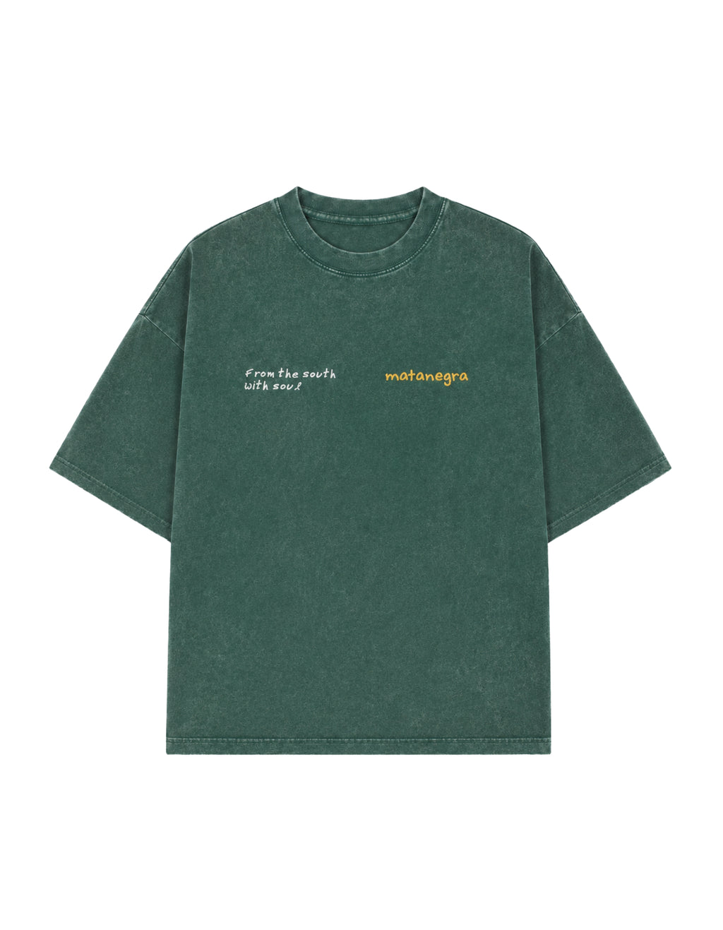 Camiseta Boxy Desgaste Bordada