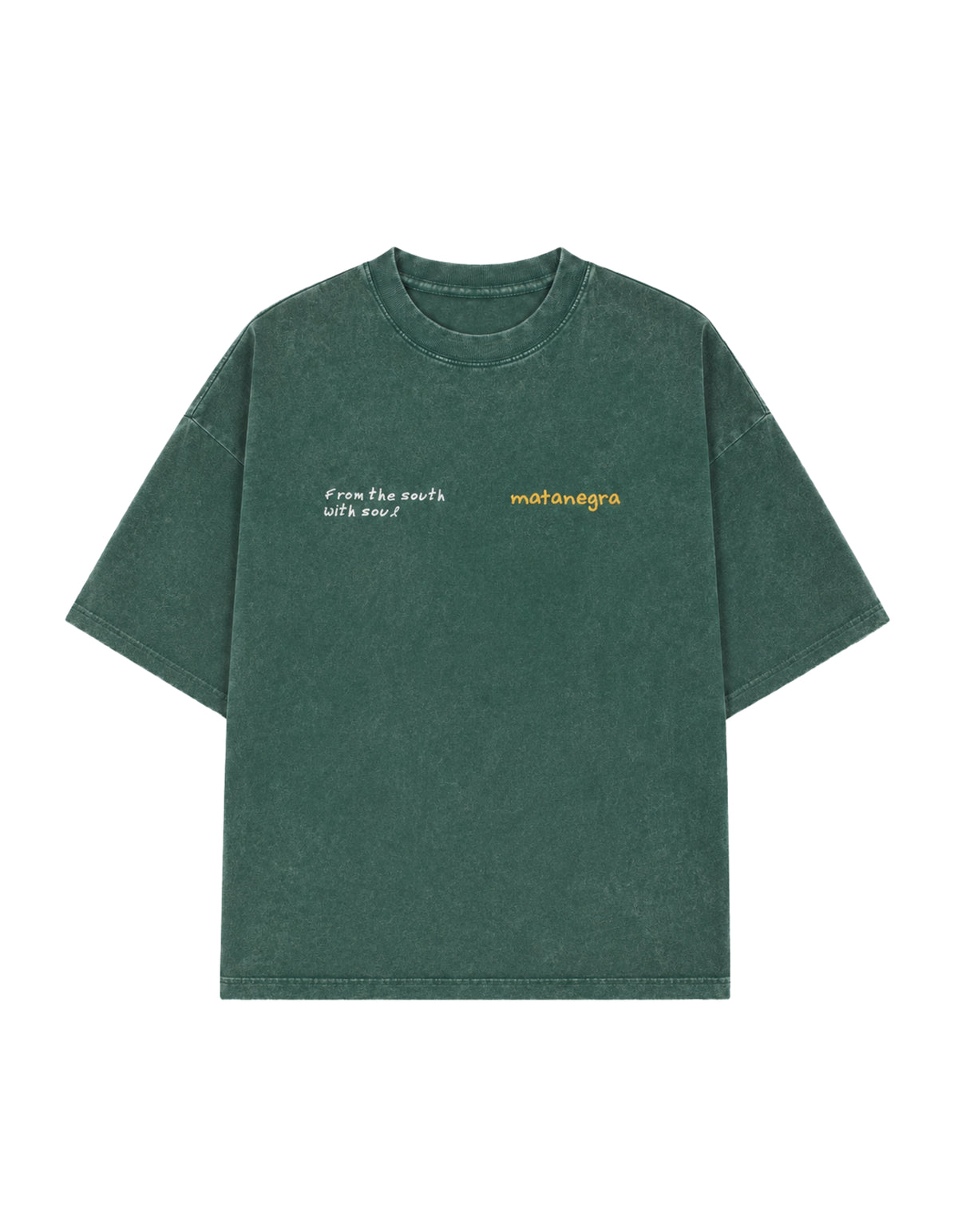 Camiseta Boxy Desgaste Bordada