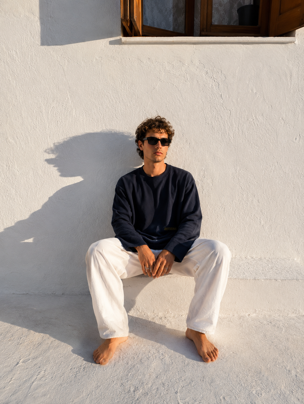 LONGSLEEVE WAFFLE — NAVY