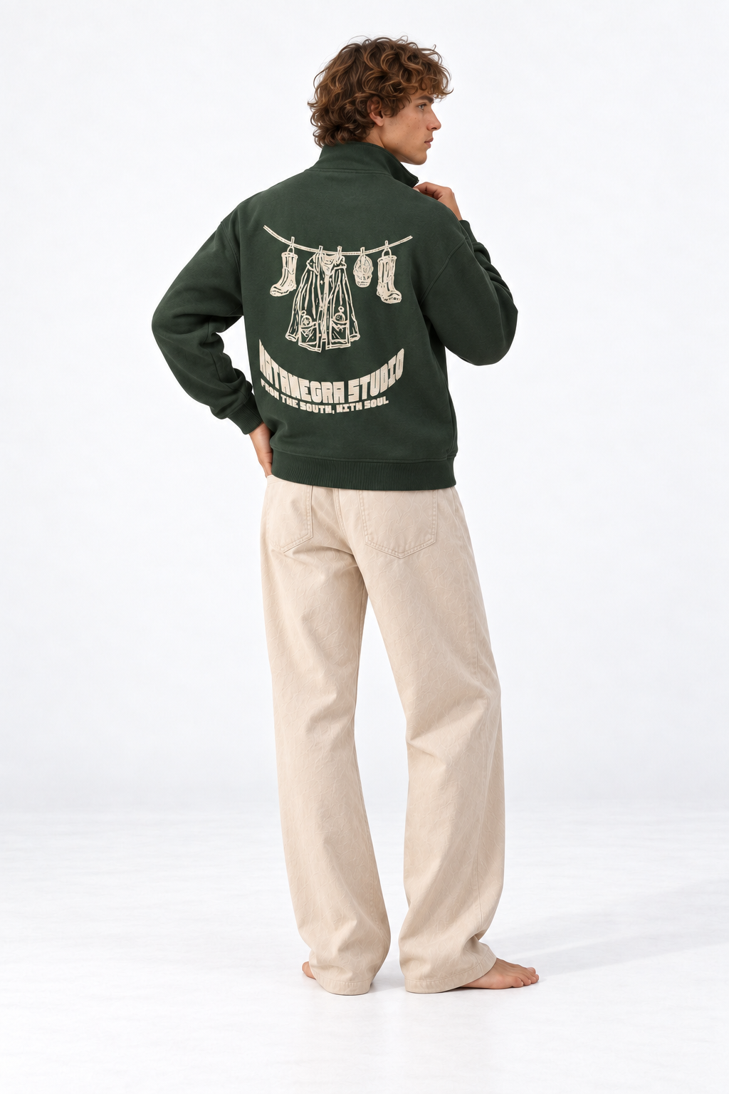 SUDADERA CREMALLERA GREEN EL TENDEDERO