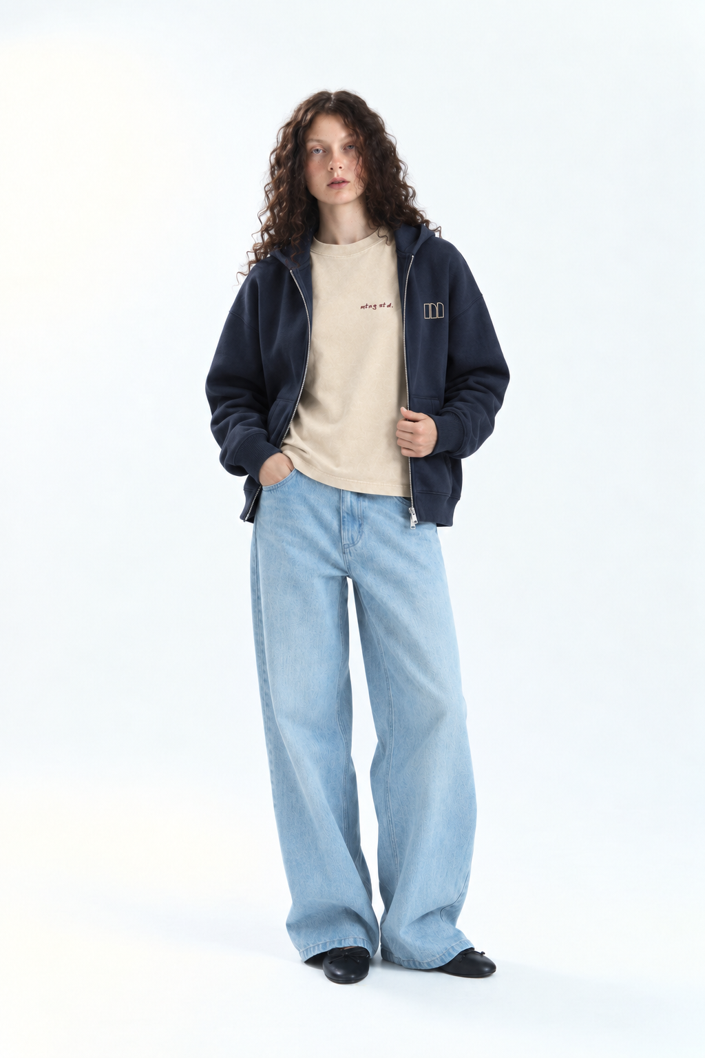 SUDADERA NAVY CREMALLERA EL TENDEDERO