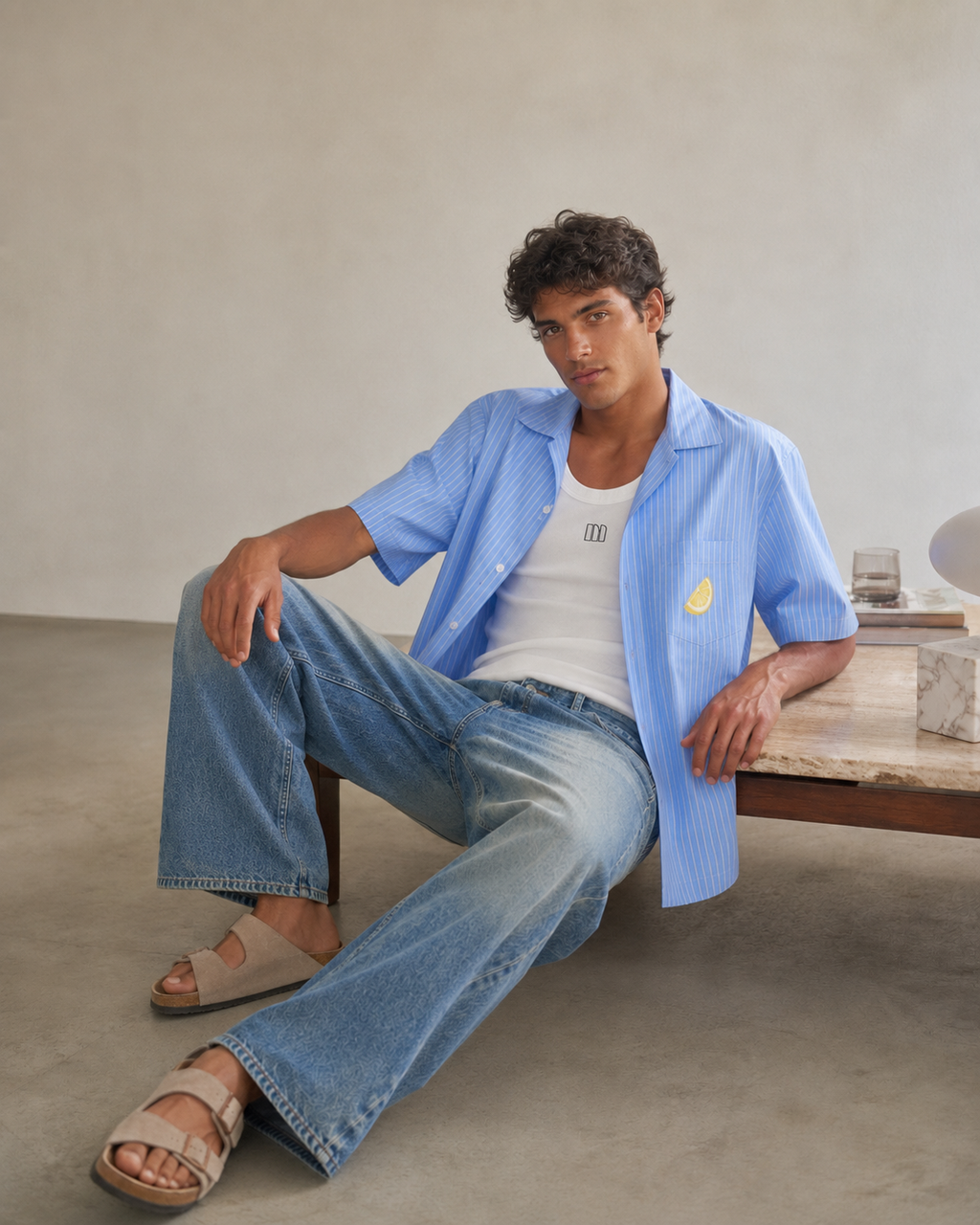 Matanegra Camisa Lemon Stripe