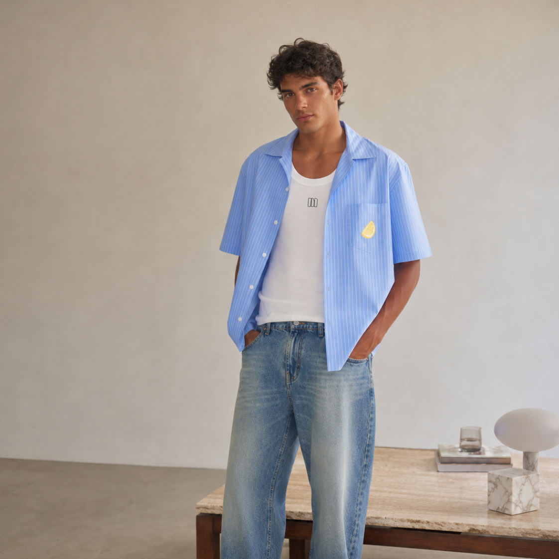 Matanegra Camisa Lemon Stripe
