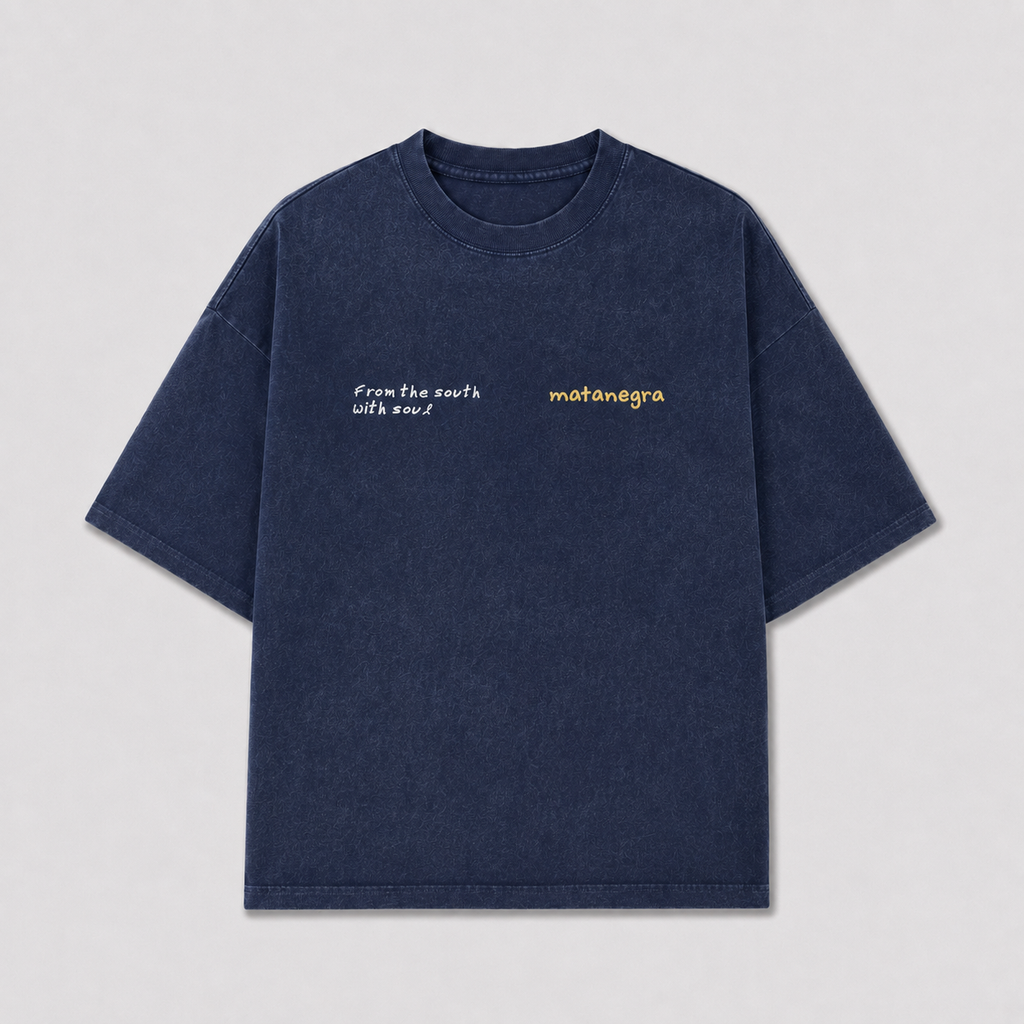 Camiseta Boxy Desgaste Bordada