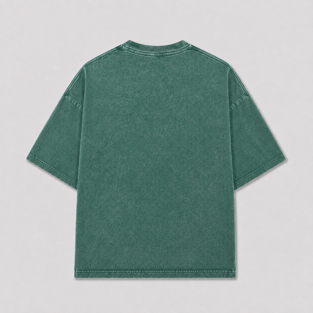 Camiseta Boxy Desgaste Bordada