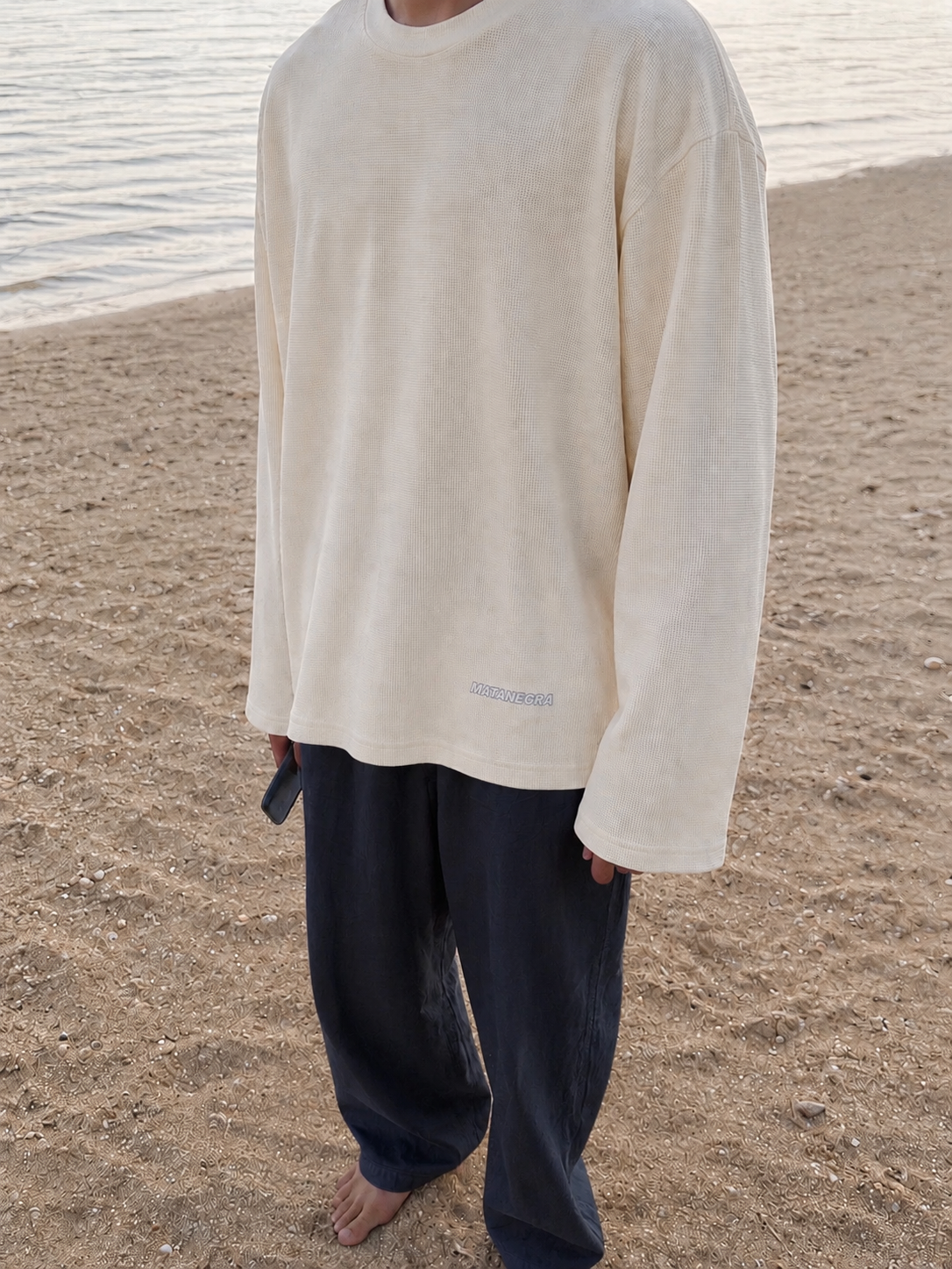 LONGSLEEVE WAFFLE — ECRU
