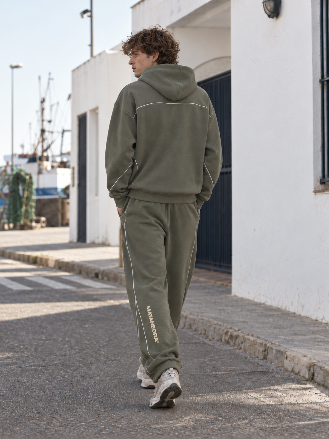BARREL PIPED SWEATPANTS