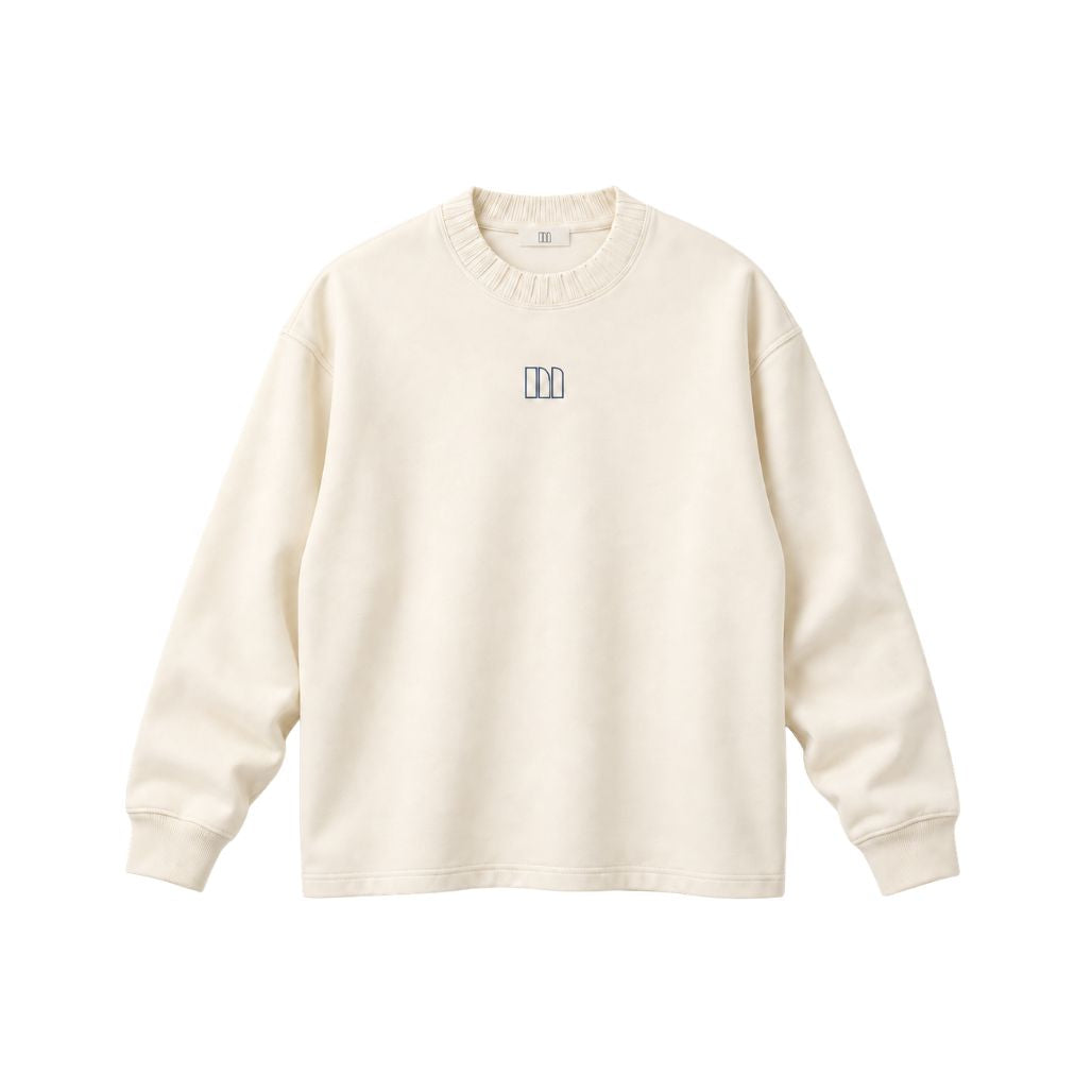 PIXEL CREWNECK — Ecru