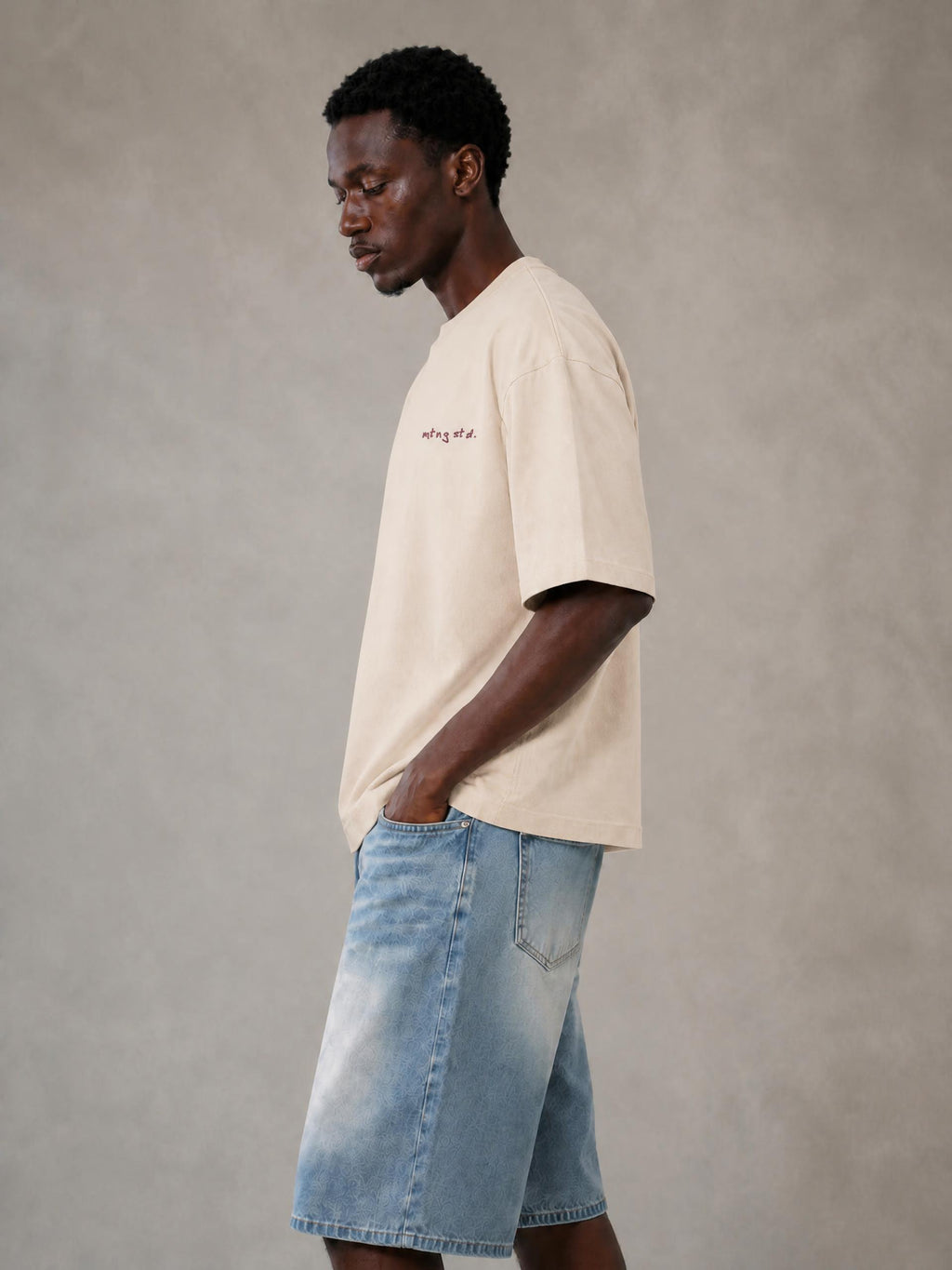 ɐɹƃǝuɐʇɐɯ Camiseta Bordada Lavada