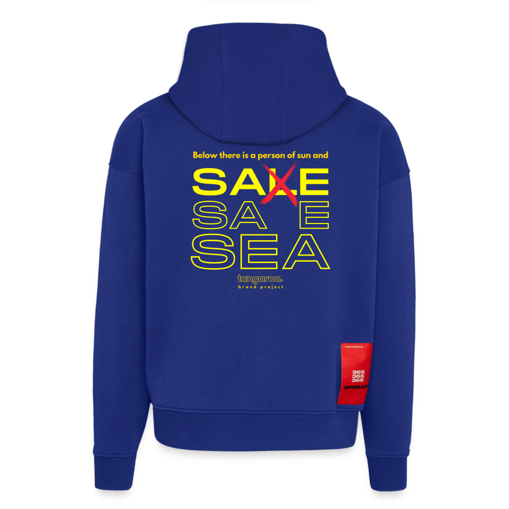 Tangaroa. Heavyweight Oversized 100% Organic Hoodie Sale Edition - Iconic Blue