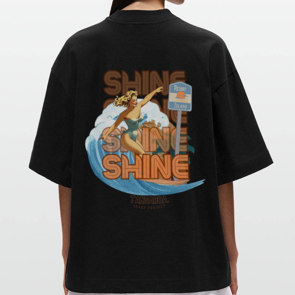 T-hate Boxy [camiseta] Negra Shine Edition - SOLID BLACK