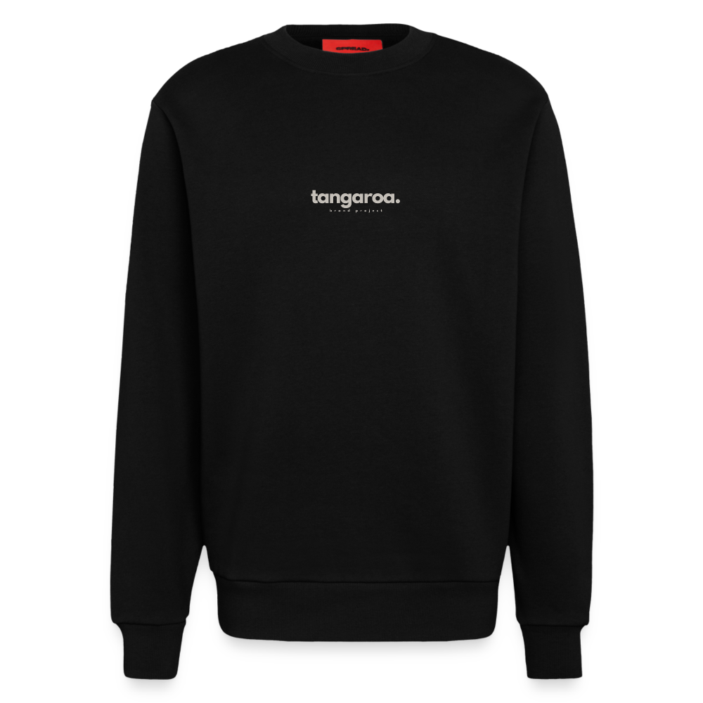 Camiseta con cuello redondo oversize de gran gramaje y ecológica fabricada en la UE - SOLID BLACK