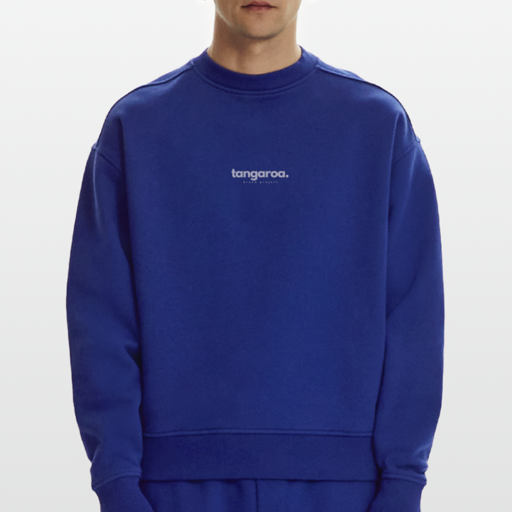 Camiseta con cuello redondo oversize de gran gramaje y ecológica fabricada en la UE - Iconic Blue