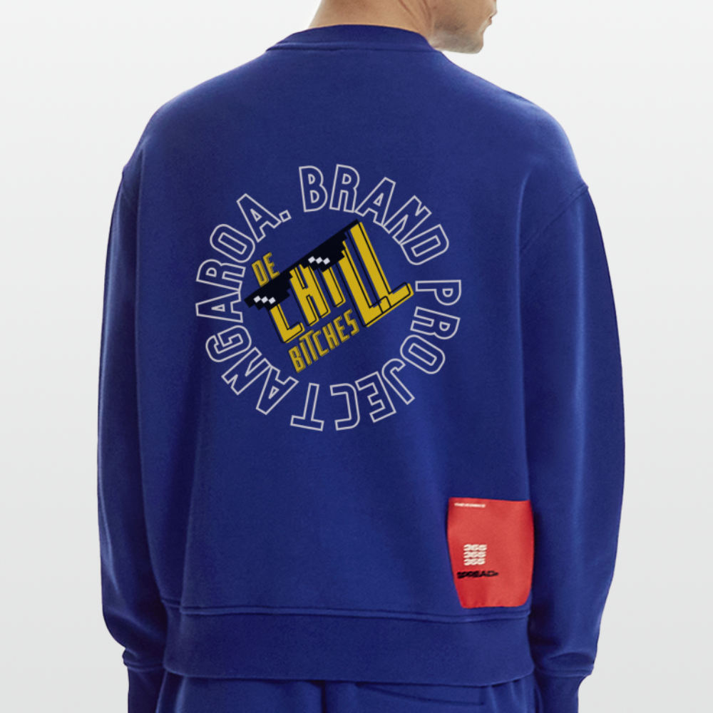 Camiseta con cuello redondo oversize de gran gramaje y ecológica fabricada en la UE - Iconic Blue