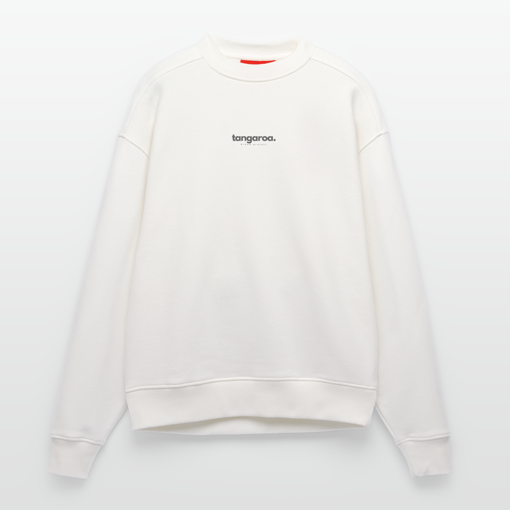 Camiseta con cuello redondo oversize de gran gramaje y ecológica fabricada en la UE - OFF WHITE