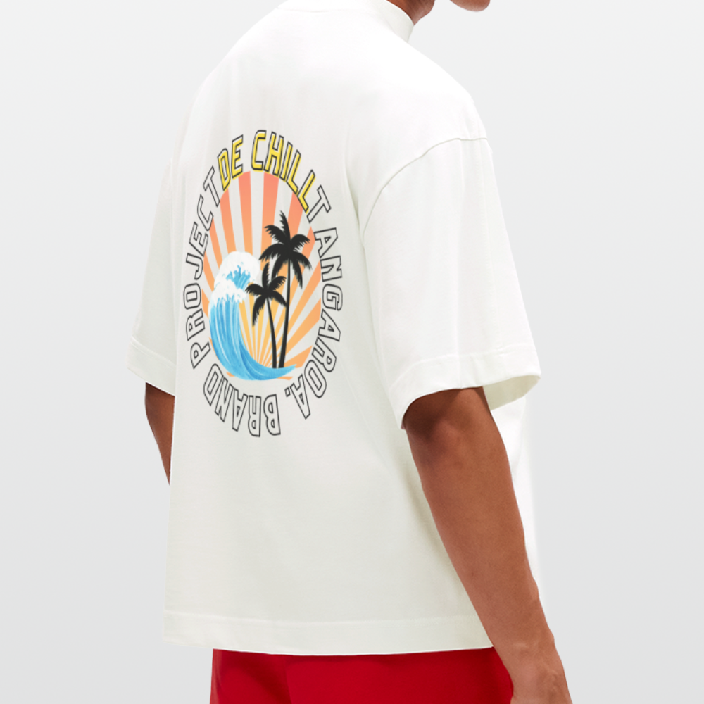 Camiseta boxy oversize de gran gramaje y ecológica fabricada en la UE - OFF WHITE