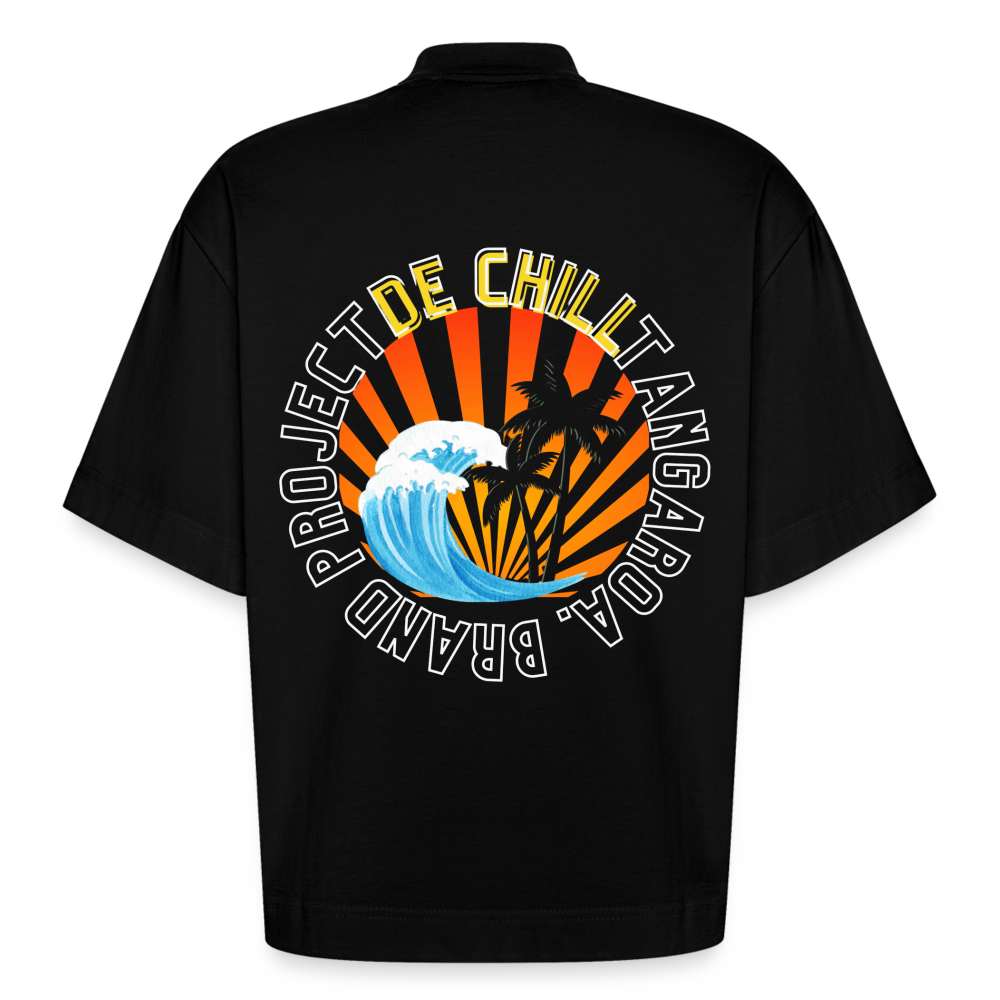 Camiseta boxy oversize de gran gramaje y ecológica fabricada en la UE - SOLID BLACK