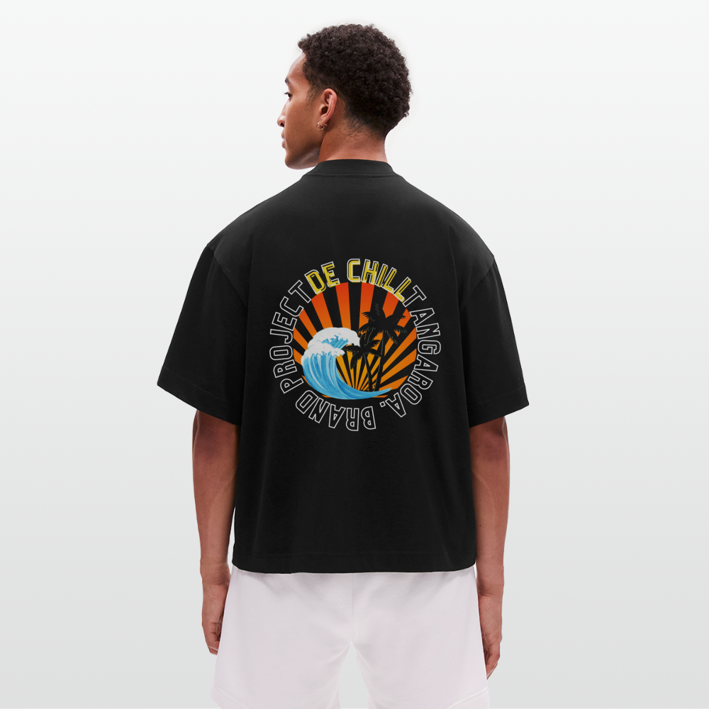 Camiseta boxy oversize de gran gramaje y ecológica fabricada en la UE - SOLID BLACK