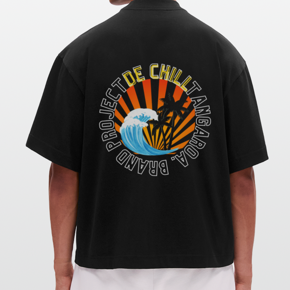 Camiseta boxy oversize de gran gramaje y ecológica fabricada en la UE - SOLID BLACK