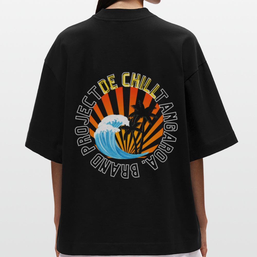 Camiseta boxy oversize de gran gramaje y ecológica fabricada en la UE - SOLID BLACK