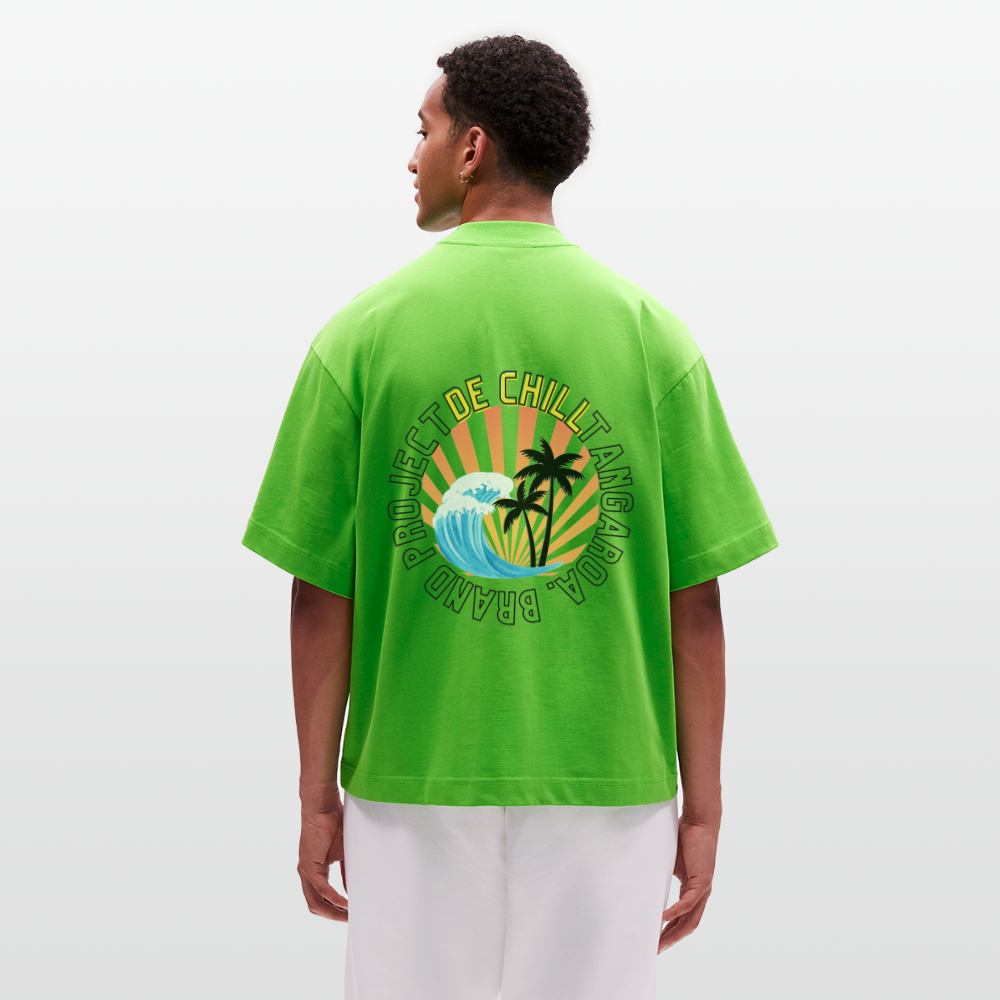 Camiseta boxy oversize de gran gramaje y ecológica fabricada en la UE - Apple Neon