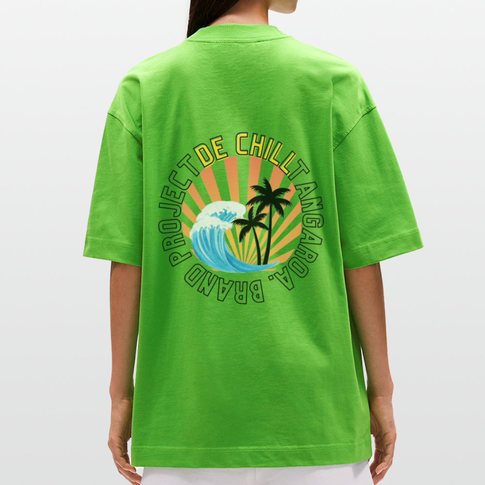 Camiseta boxy oversize de gran gramaje y ecológica fabricada en la UE - Apple Neon