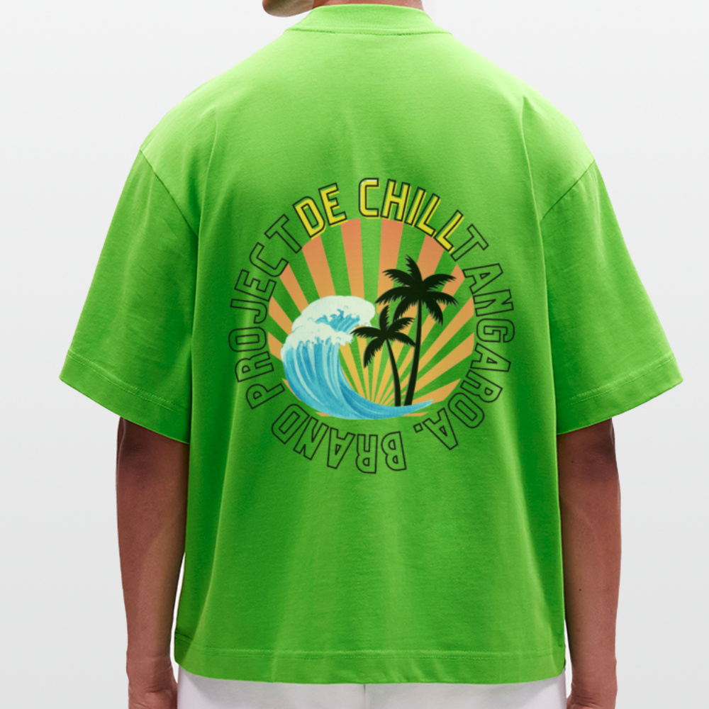 Camiseta boxy oversize de gran gramaje y ecológica fabricada en la UE - Apple Neon