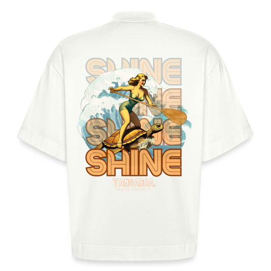 Camiseta boxy oversize de gran gramaje y ecológica fabricada en la UE - OFF WHITE